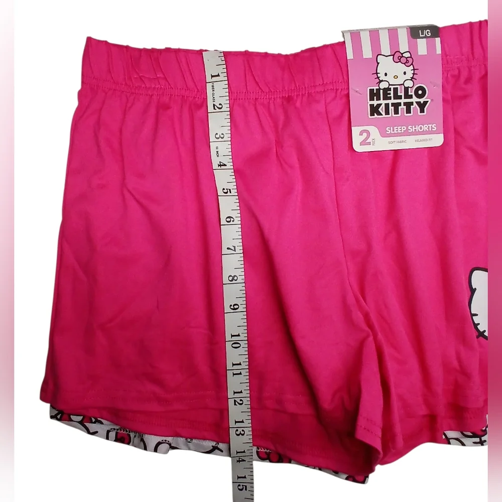 Hello Kitty Sleep Shorts 2-Pack | Size Large | Pink & White | NWT - Picture 9 of 9